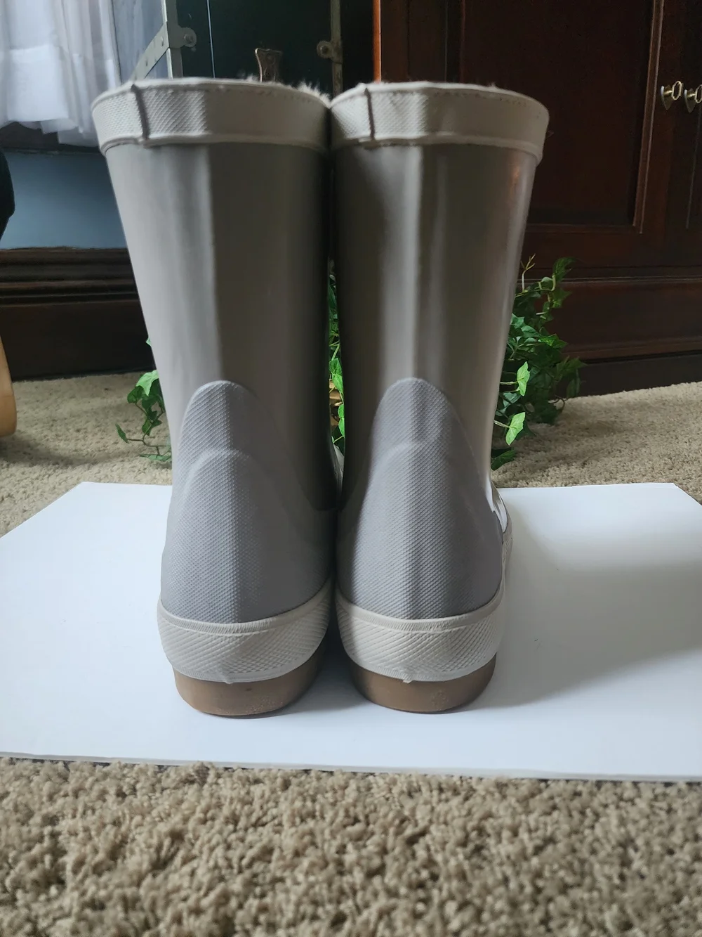 XTRATUF Men’s Fleece Lined Light Gray Neoprene Waterproof Rain Boots